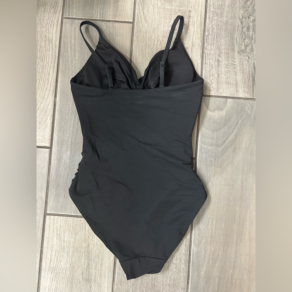 POPILUSH Shapewear Ruched Cross-Front Sculpting One-Piece Swimsuit - NWOT - Picture 7 of 8